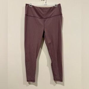 Yogalicious Lux Leggings Women's XL Pink Mauve High Waist Ultra Soft Capri Yoga